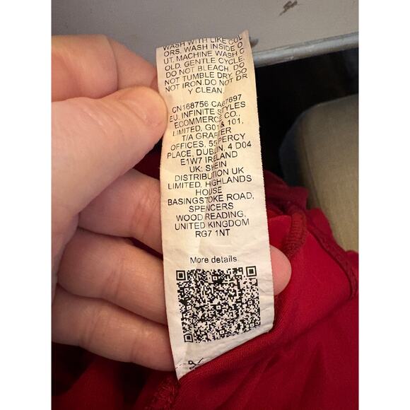 WHIMSIGOTH Women's Y2K  Red Mesh Lined Long Sleeve Backless Mini Dress Witchy M - Picture 9 of 9